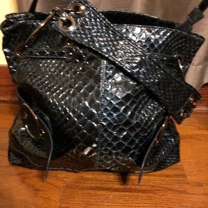 Big Buddha Navy snake skin print